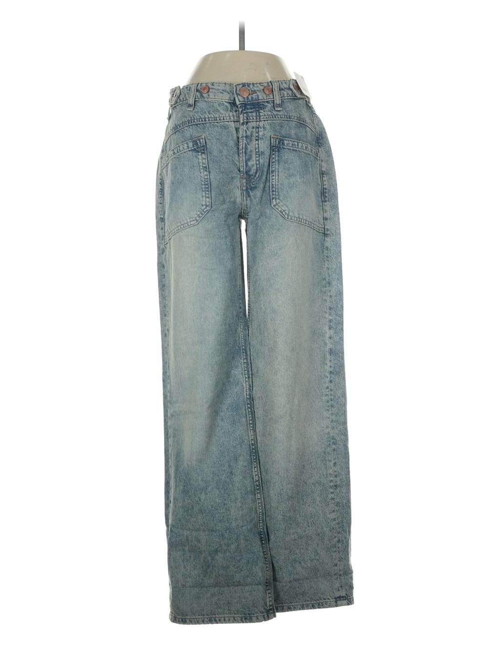 Free People Women's "We the Free Palmer Cuffed Baggy Jeans Size 25 NWT